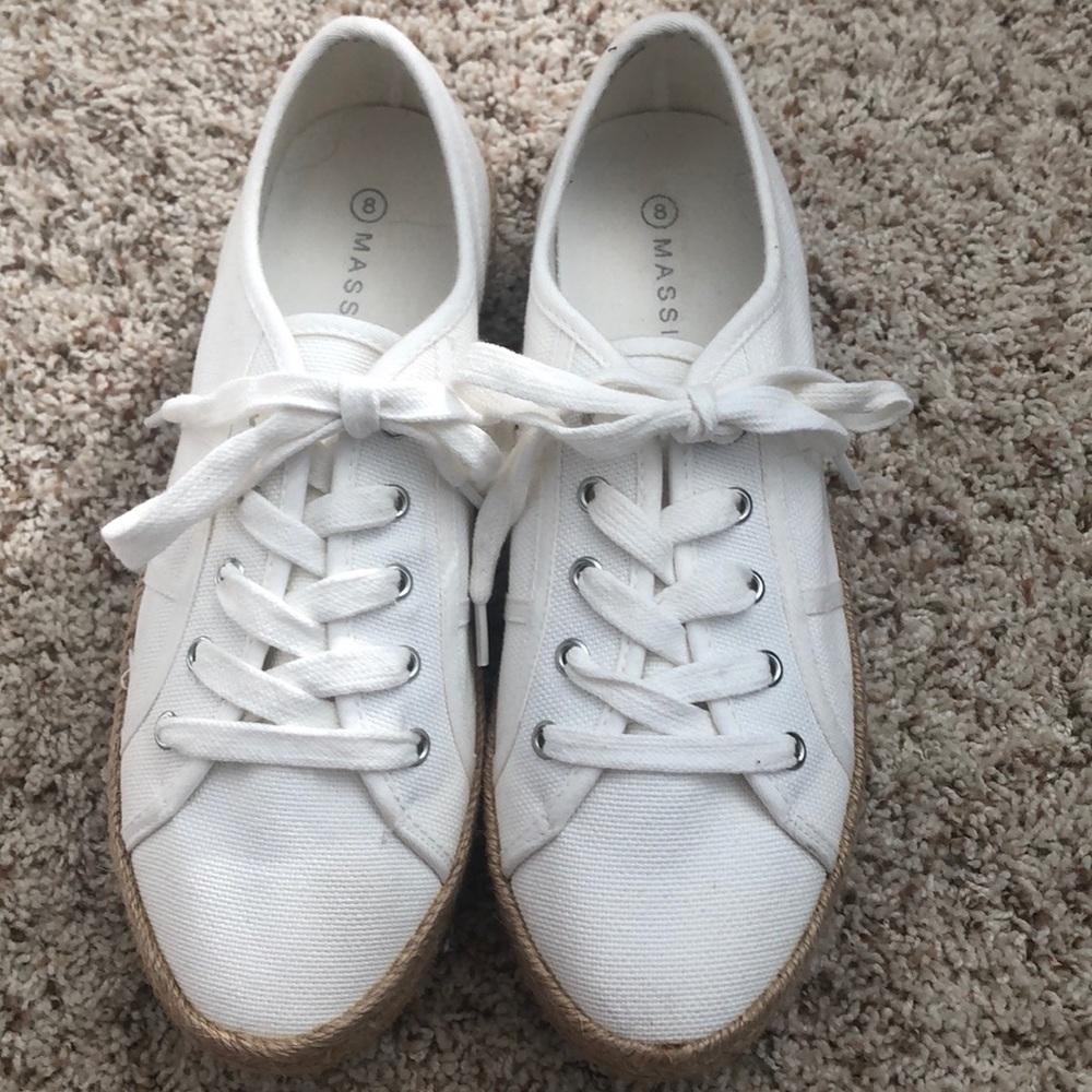 Platform canvas sneakers like new condition